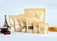 Food Grade Brown Kraft Paper Pouch Dried Food Packaging With Clear Window